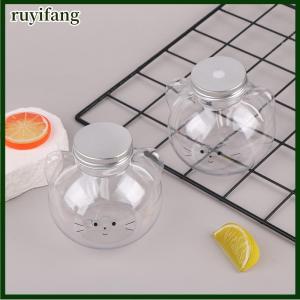 ruyifang Kawaii mèo chai nước cho trà sữa cà phê nước trái cây di động uống cup nhà trong suốt ép nước giải khát uống chai BPA miễn phí