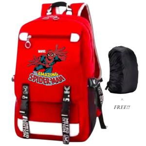 Tas Ransel Anak Sekolah Laki Laki Sd Smp Fashion 4in1 SPIDER MAN MK 0121 Ransel Cowo Paket Murah