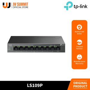 TP-Link LS109P 9-Port 10/100Mbps Desktop Switch with 8-Port PoE+ | Network Switch | PoE Switch | Switch Hub | PoE+ Port