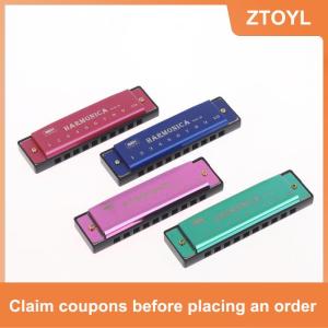 【ZTOYL】 Harmonica Key của C 10 Lỗ Diatonic Harmonica C Với Trường Hợp Cho Người Mới Bắt Đầu Sinh Viên Trẻ Em Quà Tặng Blues Với Trường Hợp