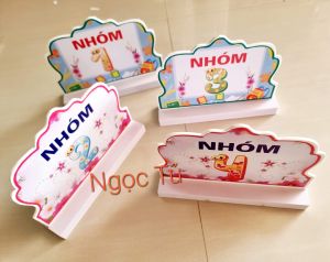 💥BẢNG TÊN NHÓM ĐỂ BÀN A5 - 2 MẶT (Mếch cứng) Tháo Rời