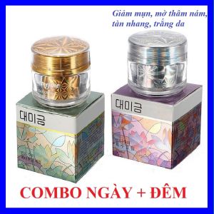 [COMBO NGÀY ĐÊM] Kem dưỡng da mụn ẩn Kem tr i mụn trắng da mờ thâm nám tàn nhang Kem Demejine Hàn Quốc 25gram