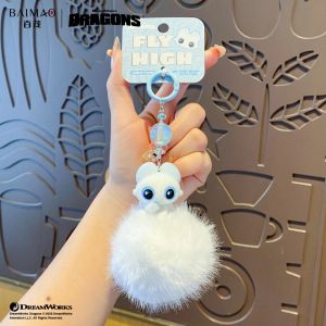 Cute Cartoon Dragon Keychain Pendant – Trendy Light Shadow Doll Bag Charm Universal Fit 1Pc – For Car Keys Backpack Gift