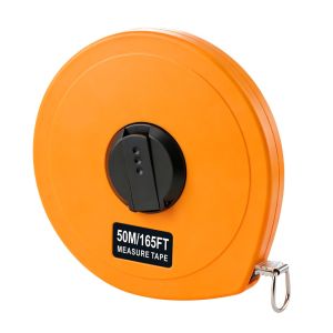 HUNIU Impact Resistant Long Steel Tape Measure Metric And Imperial Anti Fouling Circular Disk Tape Measure Flexible Reading Quick Rewinding Heavy Duty Tape Measure Engineering Surveying