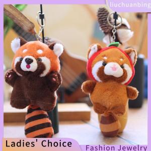 [Hot Sale Jewellery]liuchuanbing Cute Cartoon Simulation Red Panda Plush Toy Pendant Soft Stuffed Doll Keychain Backpack Hanging Decoration For Kids Gifts
