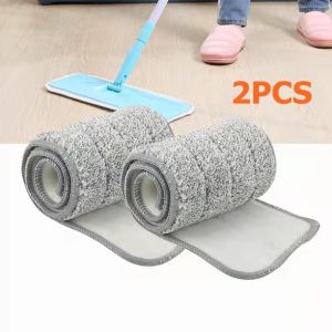 Mop & Bucket Microfiber Flat Mop with Bucket Cleaning Squeeze Hand Free Floor Mop Original Flat Mop Tool Kit 2in1 360 Spin Mop