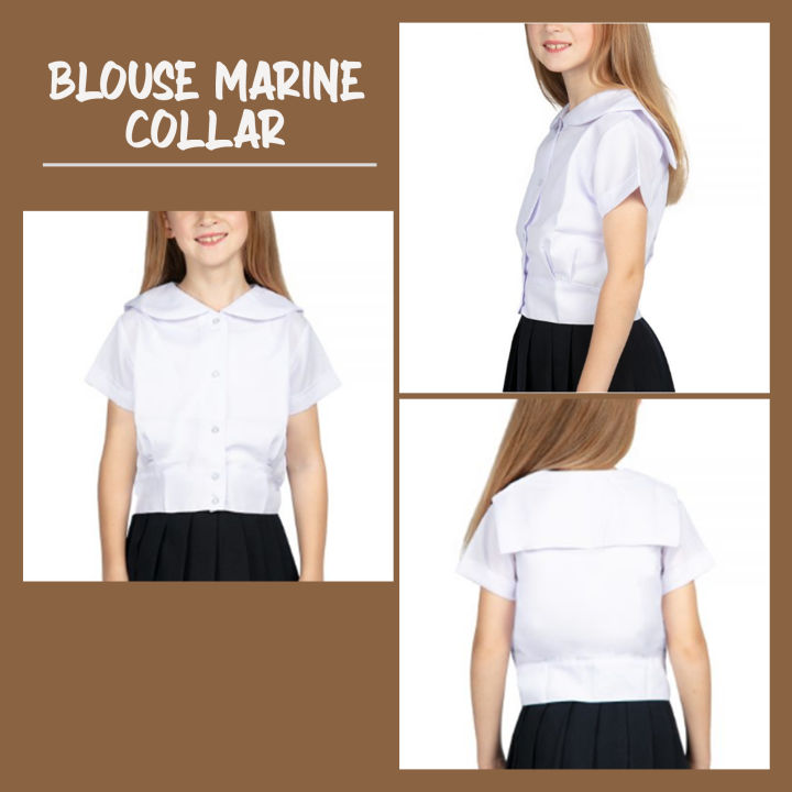 plain white blouse with collar