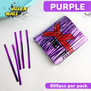 800pcs/Pack Metal Twist WirePackaging Foil Twist Ties For Bread Lollipop Cookies Cellophane Treat Candy Bags Twist Ties