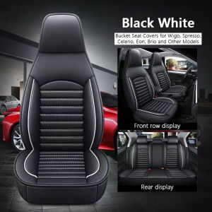 Toyota Wigo Hyundai Eon Suzuki Spresso Suzuki Celerio Bucket Car Seat Cover Five-Seater Leather Car Seat Protector Car Interior Set Suitable for Seats With Non-Removable Head Restraints