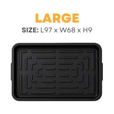 Felton Boot Tray Waterproof Shoe Mat for Entryway Indoor Outdoor – Heavy Duty Multi-Purpose Floor Protector with Raised Edge for Muddy Boots Shoes Pet Bowls Plant Pots Car Trunk & Laundry Area