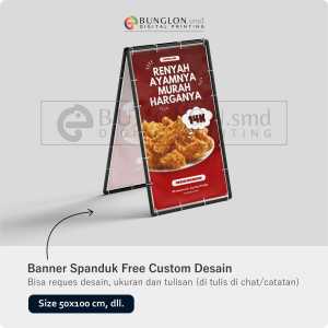 PRINT CETAK SPANDUK BANNER CHICKEN BISA CUSTOM