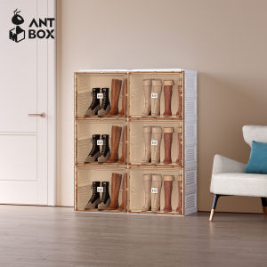 ANTBOX Kabinet Tas Susun Serbaguna Ukuran 6 Box Kabinet Penyimpanan Tas Bebas Instalasi Anti Debu