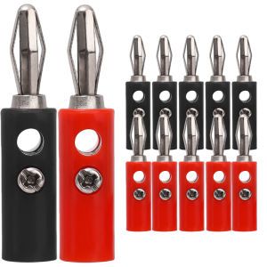 Applicable to 4mm Zinc Alloy Banana Plug Open Screw Type Audio Speaker Wire Cable Connector Adapters for Sound System Male Banana Plugs h260926