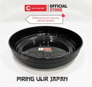 CLIO PLASTICS 3068 piring ulir cekung plastik piring makan JAPAN SERIES uk 8"