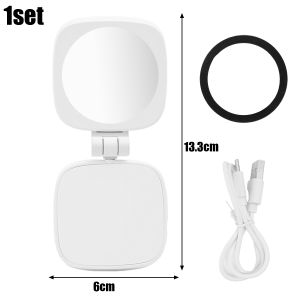 Magsafe Magnetic Fill Lights for IPhone 16 15 Universal Photography Live Broadcast LED Selfie Ring Lamp Retractable Flip Bracket