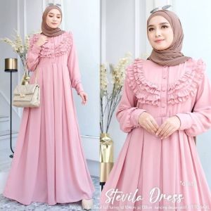 Baju Muslim Modern STEVILA MAXI BL CERUTY BABYDOLL FULL PURING LD 100 CM Gamis Wanita Dewasa Simple Baju Gamis Wanita Terbaru Baju Gamis Kekinian Yang Lagi Viral 2022 Baju Gamis Wanita Gamis Kondangan Simple Elegan Mewah Pusat Grosir Pakaian Dewasa