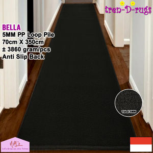 Tren-D-rugs Karpet polos permadani aesthetic modern bulu alas lantai lorong runner koridor lobby hotel panjang anti slip minimalis 70 cm x 350 cm - NMs