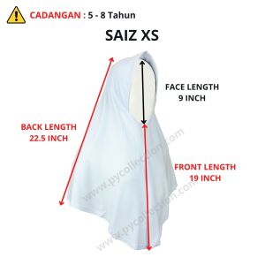 PT002 - TUDUNG SEKOLAH JENAMA PRESIDENT - TUDUNG LYKRA LEMBUT PUTIH ( KOSHIBO SELAPIS ) PUTIH NILA