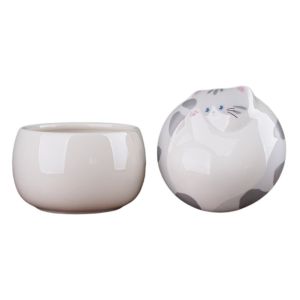 SIRENXI Đài tưởng niệm Hộp đựng tro cốt thú cưng Dễ thương 150ml Lọ đựng tro cốt thú cưng bằng gốm sứ Hộp đựng trà Sáng tạo Hộp đựng hài cốt chó mèo Lễ tang thú cưng