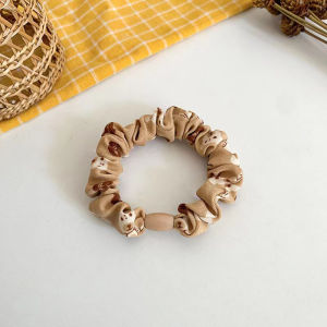 Cartoon Bear Scrunchies Simple High Easticity Hair Ring Durable Rubber Band Head Rope Ponytail For Kid Women