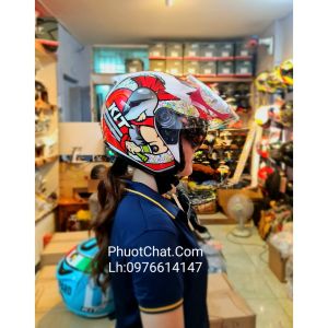 Mũ bảo hiểm 3/4 KLT tem Corsi siêu ngầu