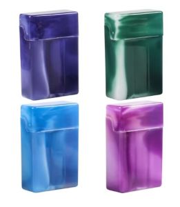 [🇵🇭 24h Delivery] Dollyy 3 Grid Cigarette Case Cigarette Box Creative Partition Flip Lid Lighter Storage Box Men Portable Multifunctional Plastic Flip