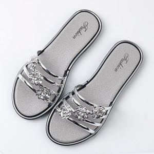 [Free Shipping] WomenS Slippers 2025 New Model For Outdoor Wear Summer Half-Slip Fashion Floral Beach Sandals Flat Casual Slide Sandals