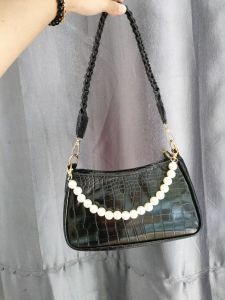 [HCM]Túi kẹp nách Ngọc Trinh túi xách nữ đeo vai đeo chéo kèm ngọc da vân cá sấu TKNANGOCMINI