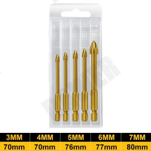 Mũi Khoan Kính Bê Tông / Gốm Sứ / Xi Măng / Đồ Gỗ Bằng Hợp Kim Cứng 3 / 4 / 5 / 6 / 7mm Đa Năng