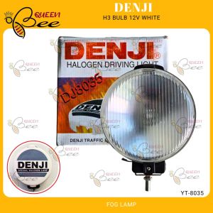1PC QUEENBEE DENJI Fog Lamp 5-1/2 inch Halogen Fog Light Round Glass Lens w/ Cover for Universal Car Jeep