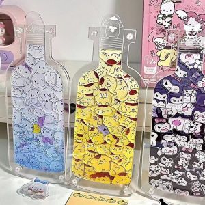Sanrio Puzzle Bottle Hello Kitty Jigsaw Puzzle Acrylic Anime Kuromi Diy Assembly Toys Cinnamoroll Room Decor Gift for Children