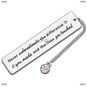 [COD] XIPIN ที่คั่นหนังสือโลหะประดับพลอยเทียมรูปใบไม้ทำจากสแตนเลสเป็นของขวัญสำหรับนักเรียนครูอ่านที่คั่นหนังสือที่บ้านของขวัญสำหรับวันครู