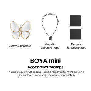 BOYA mini Wireless Microphone for iPhone Android PC Tablets with USB C/Lightning Plug Noise Reduction AI Voice Changer 30H Battery Life with Charging Case for Video Recording