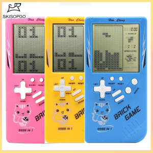SKISOPGO Tetris Brick Game Player Mini Game Console Classic Retro Portable Handheld Kids Education Toys Gift
