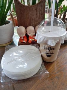 กระดาษปิดปากแก้ว กันน้ําหก (food grade) 500 แผ่น ร้าน delivery ต้องมี