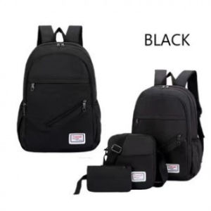 FRIDA BAG#1230 Functional 3in1 16inches Nylon Backpack For Mens w/Matching Pouch small crossbody bag