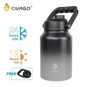 CIVAGO（64oz）ปากกว้างพร้อมฝาปิดกีฬาแก้วฉนวนสูญญากาศขวดน้ําดื่มร้อนและเย็น
