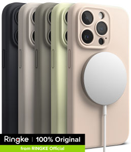 Ringke ซิลิโคนแม็กสามารถใส่ได้กับ iPhone 15เคสคลุมโปร [ซิลิโคนเหลว3ชั้น] คงทนสัมผัสผ้าไหมป้องกันการเคสกันลายนิ้วมือ
