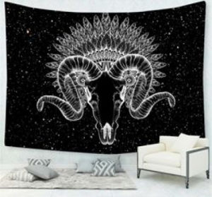 Tarot Card Tapestry Wall Hanging Astrology Divination Bedspread Black Viking Room Tapestry