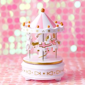 Eyre Musical Box Carousel - Kotak Musik Merry Go Round Kotak Musik Korsel Berliku Kotak Musik Ringan Musik Kreatif Pernikahan Pasangan Hadiah Gadis Hadiah Ulang Tahun