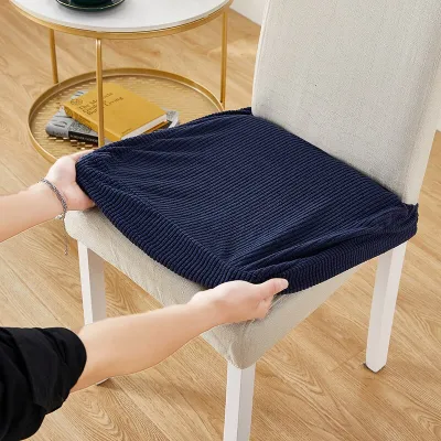 1pc Jacquard Waterproof Dining Chair Cover Universal Elastic Stretch Seat Cushion Slipcover Hotel Home Decor