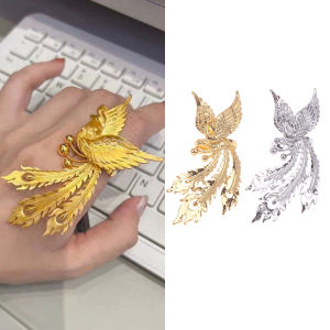 MillionGrid Sang Trọng Phượng Nhẫn Cho Nam Giới Phụ Nữ Engagement Wedding Nhẫn Cô Dâu Đồ Trang Sức Trung Quốc Phong Cách Nhẫn Quà Tặng