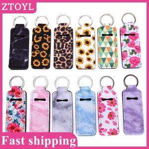 ZTOYL💝 1pcs Creative Keychain Portable Lipstick Cases Cover Balm Holders Keyring Gifts
