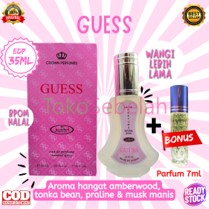 PARFUM GUESS 35ML AHSAN EDP BONUS PARFUM 7ML - PARFUM WANITA TAHAN LAMA - PARFUM MINYAK WANGI AHSAN - MINYAK WANGI WANITA TAHAN LAMA - PARFUM WANITA ORIGINAL - PARFUM ARAB ORIGINAL TAHAN LAMA - FARFUM WANITA TAHAN LAMA - PARFUM SPRAY - BISA COD