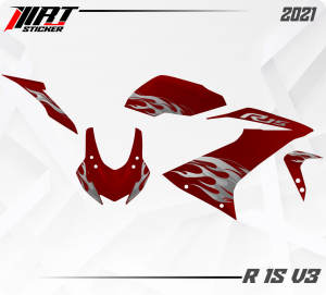Striping R15 - Stiker Transparan R15 v3 Api Vol 4 (Sudah Terpotong)
