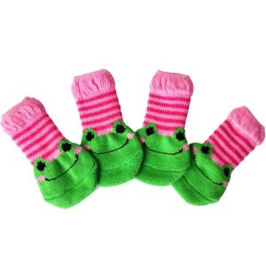 4Pcs Dog Socks Cute Pet cat Anti-Slip socks