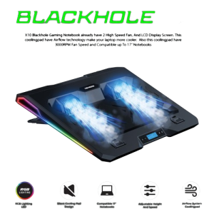 Coolingpad Thermoelectric Cooler RGB with Digital Display X10 BLACKHOLE