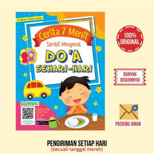 Buku Cerita Anak Islam Bergambar Cerita 7 Menit Sambil Mengenal Doa Sehari-hari Full Color