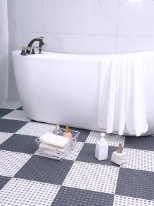 แผ่นรองอาบน้ำกันลื่น แผ่นรองอาบน้ำสำหรับใช้ในบ้าน ดีไซน์แบบโปร่ง สามารถต่อได้ แผ่นรองอาบน้ำในบ้าน แผ่นรองเท้าในห้องน้ำ [ จัดส่งฟรี ]