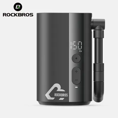 ROCKBROS Electric Inflator High Pressure Digital Display Mini Portable Road Bike MTB Motorcycle Car Simple Stable Pump